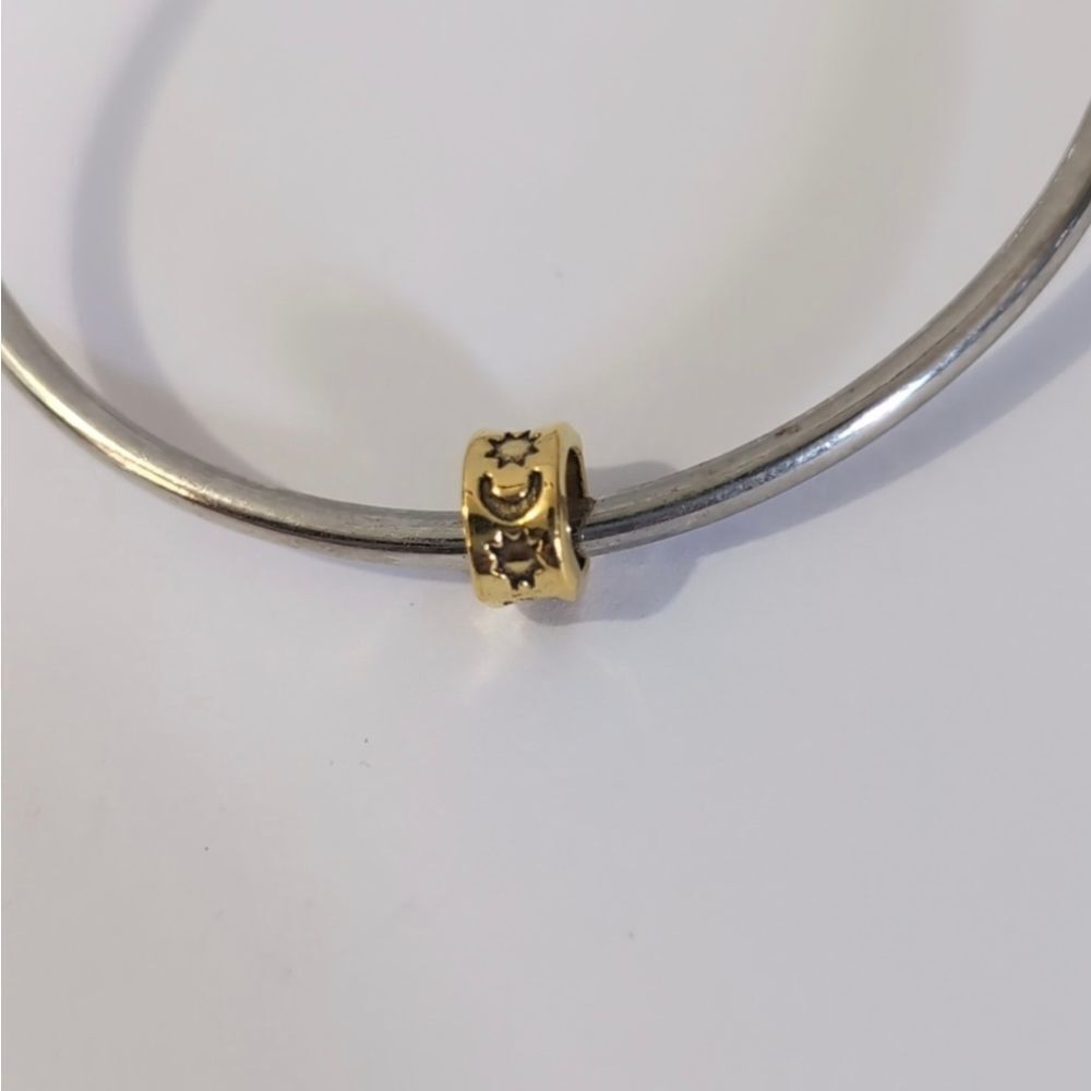 Gold Moon and Stars Spacer Charm for Pandora‎ Style Bracelet